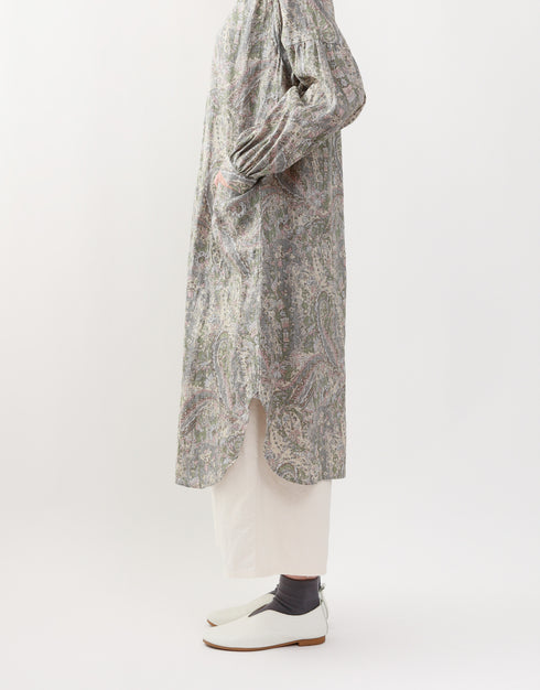 Linen paisley shirtdress